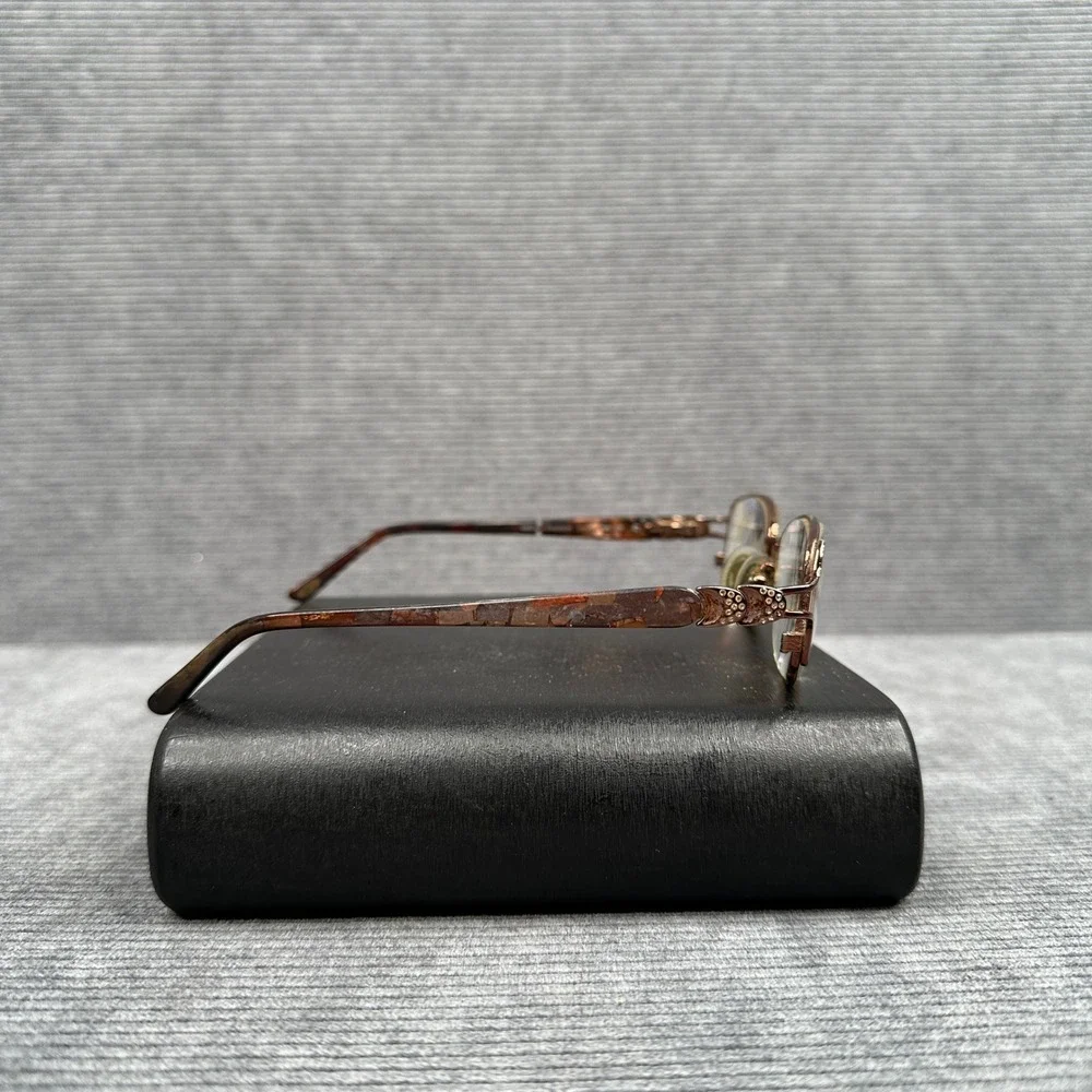 Safilo Emozioni EM4353 Brown Tortoise Crystal Detail Y2K Eyeglass Frames Italy